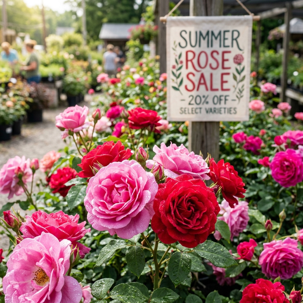 End of season rose sale
